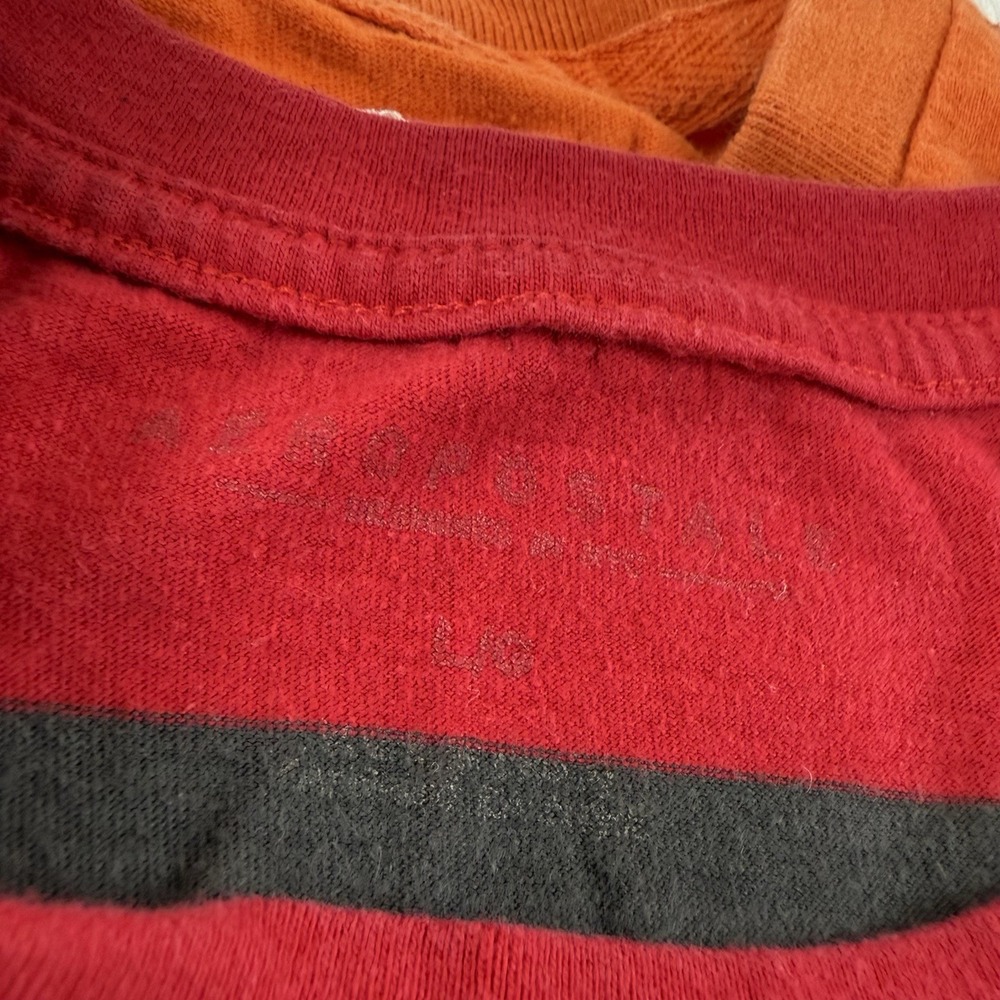 Aeropostale Y2K T Shirt Men's red Size L White w black background Stitched Logo - Picture 10 of 10